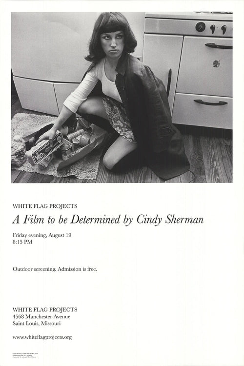 Cindy Sherman Untitled Film Still 10 exhibition art poster lithograph showing a vintage film scene with dramatic lighting and vintage costume