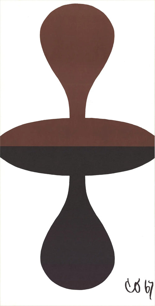 Original 1967 Claes Oldenburg pop art lithograph of a double punching bag, showcasing vibrant colors and bold design.