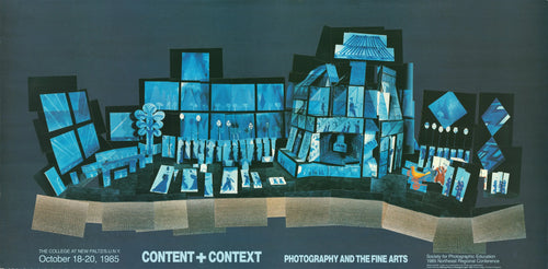 David Hockney lithograph exhibition poster featuring a scene of a man walking past Le Rossignol, 1985, with vibrant colors and artistic details.