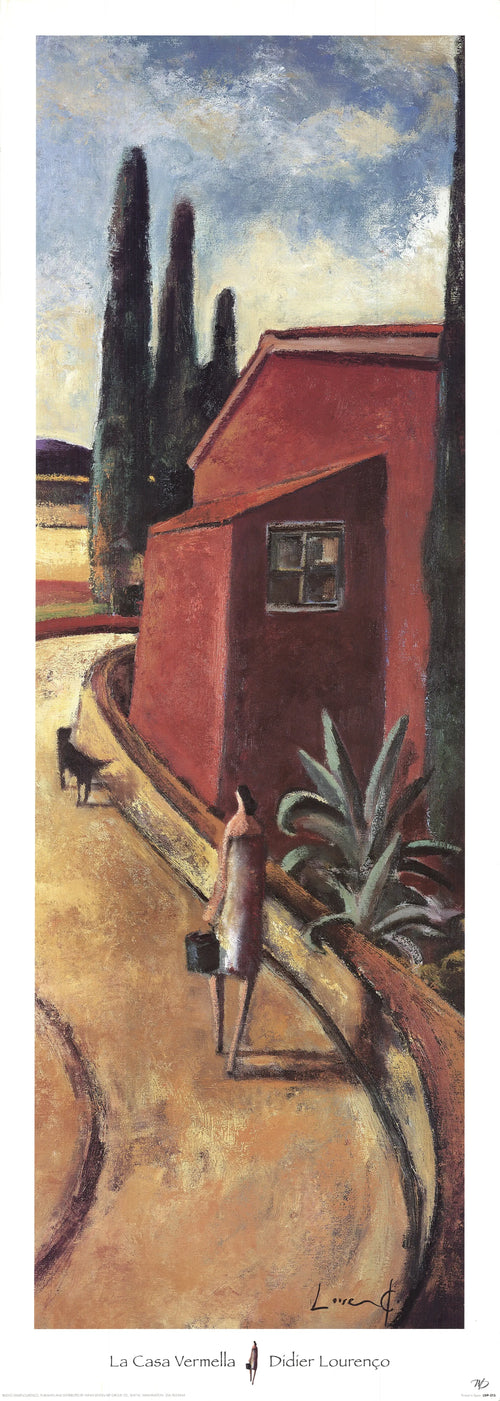 Didier Lourenco La Casa Vermella 2005 offset lithograph art poster featuring vibrant abstract design and bold colors.