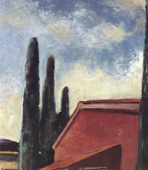 Didier Lourenco La Casa Vermella 2005 offset lithograph art poster showing vibrant, abstract design in bold colors.