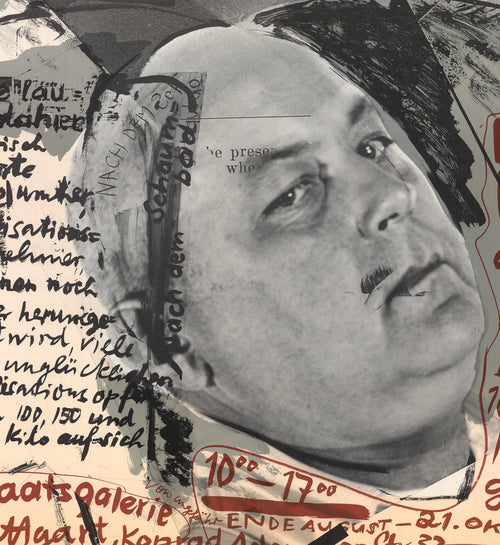 Original 1979 Dieter Roth lithograph poster showcasing Bucher and graphic artwork from the exhibition.