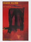 Franz Kline art poster from the 1994 exhibition, featuring bold black and white abstract brushstrokes on paper.