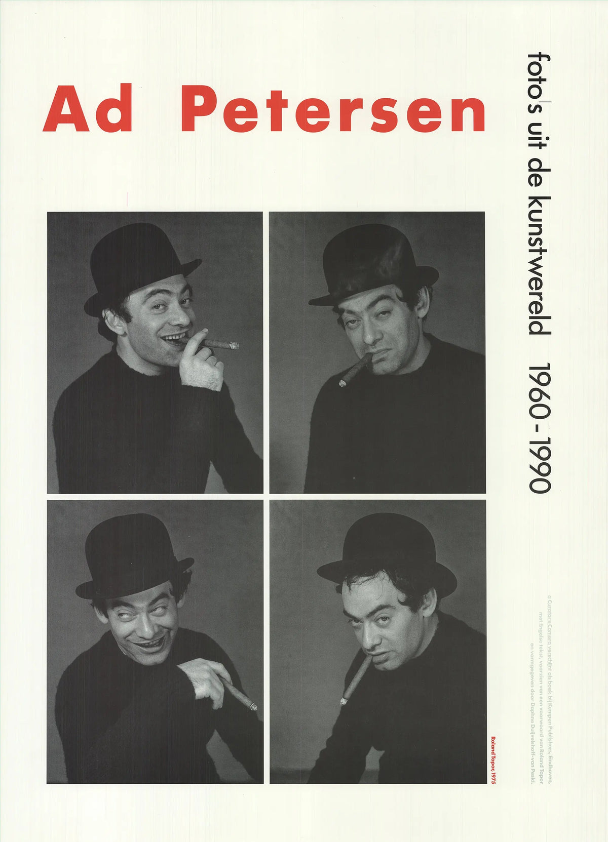 Vintage photography lithograph poster by Ad Petersen featuring A Curator's Camera from 1993, showcasing detailed camera artwork.