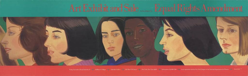 Alex Katz 1972 Equal Rights Amendment original exhibition lithograph poster featuring bold graphic artwork and vibrant colors.