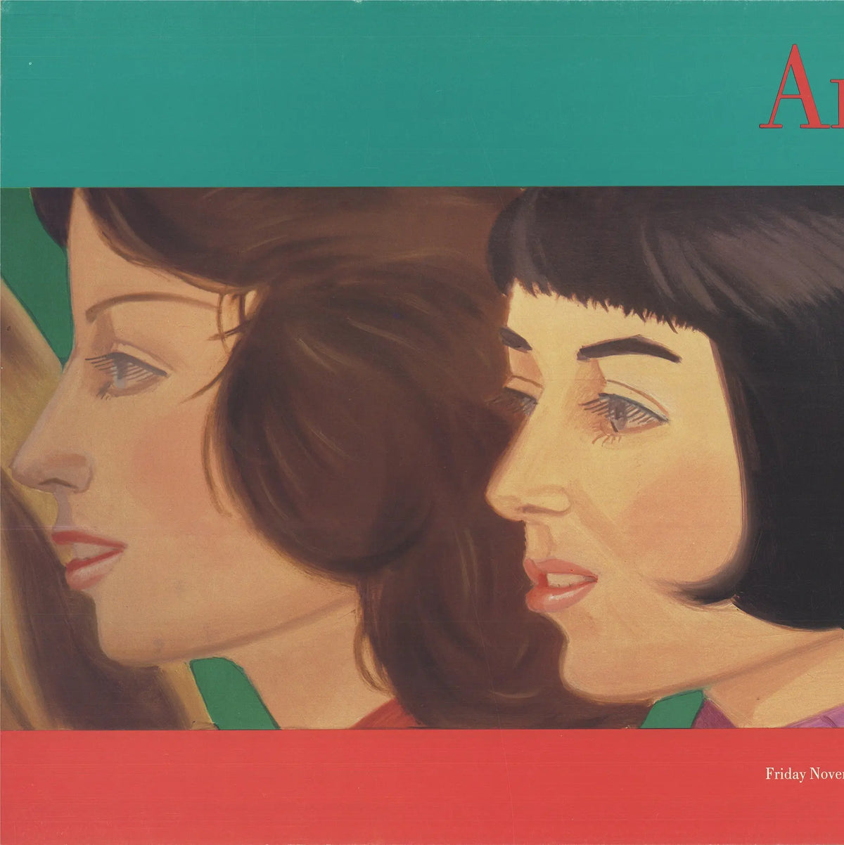 Alex Katz 1972 Equal Rights Amendment original lithograph poster featuring bold artwork and text from the exhibition.