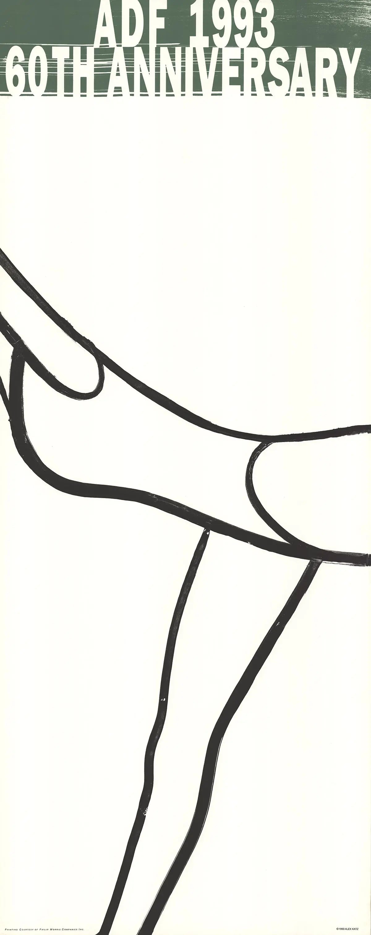 Alex Katz American Dance Festival 1993 original lithograph exhibition poster, featuring bold artwork and vibrant colors.