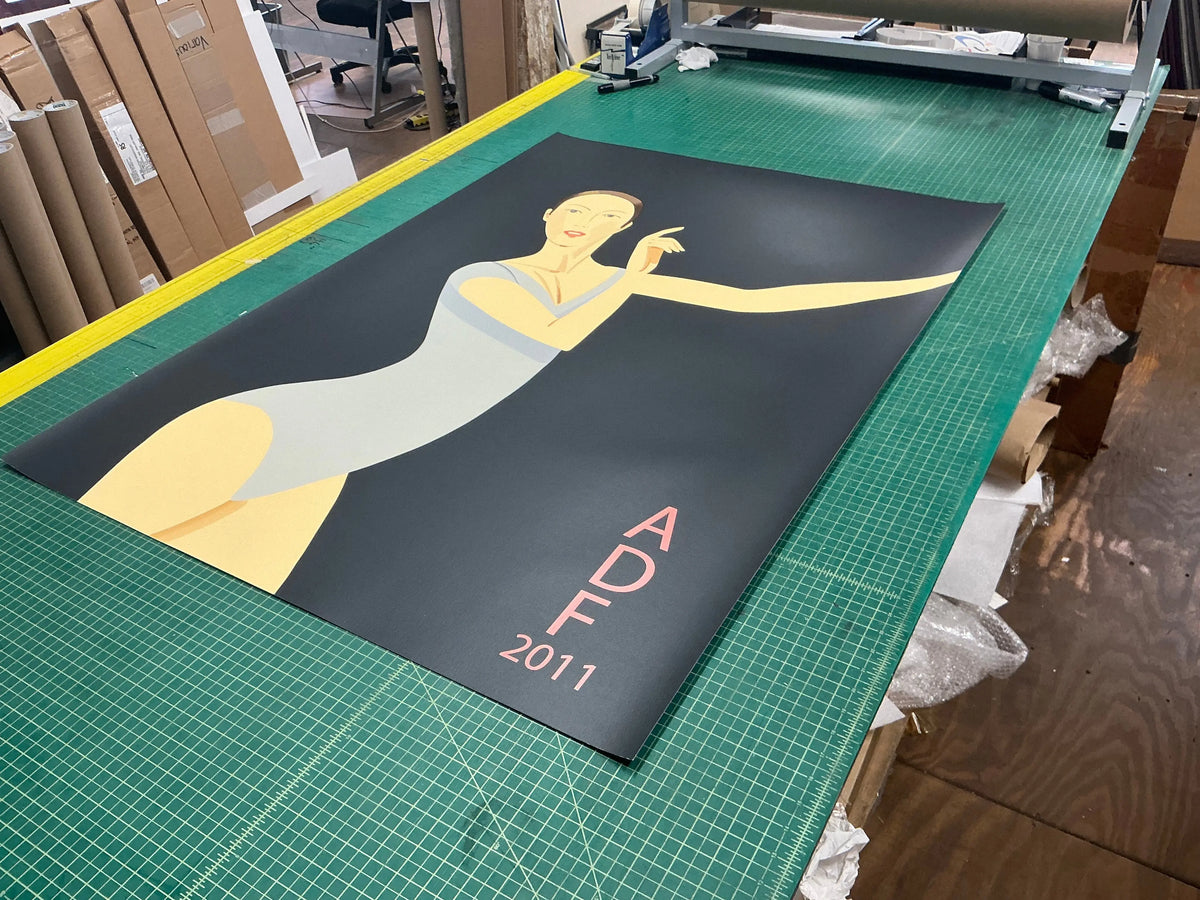 Original Alex Katz Sarah American Dance Festival 2011 large serigraph poster showing vibrant abstract art and bold colors.