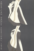 Original Alex Katz lithograph of William Dunas Dance, signed, from the 1979 American Dance Festival.