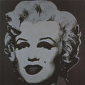 Original Andy Warhol Marilyn Black Mini 1995 offset lithograph art poster featuring Warhol's iconic portrait of Marilyn Monroe.