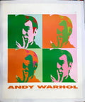 Original Andy Warhol Self Portrait 1989 pop art offset lithograph poster featuring Warhol's iconic colorful self-portrait.