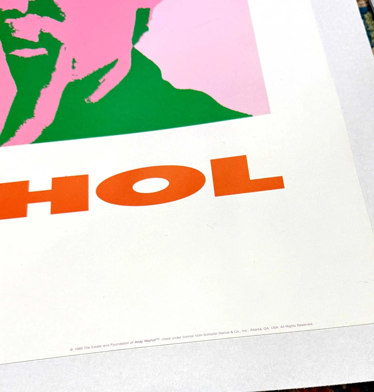 Original Andy Warhol Self Portrait 1989 pop art offset lithograph poster featuring Warhol's distinctive portrait style.
