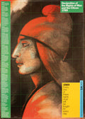 Original 1989 Milton Glaser Human Rights Bicentennial Exhibition poster by Artis 89, featuring vibrant graphic artwork.