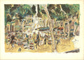Limited edition lithograph art print of Marché Provençal by Artist Unknown, signed and created in 1975.