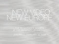 Offset lithograph art poster from the New Video New Europe 2004 exhibition, featuring abstract designs by an unknown artist.