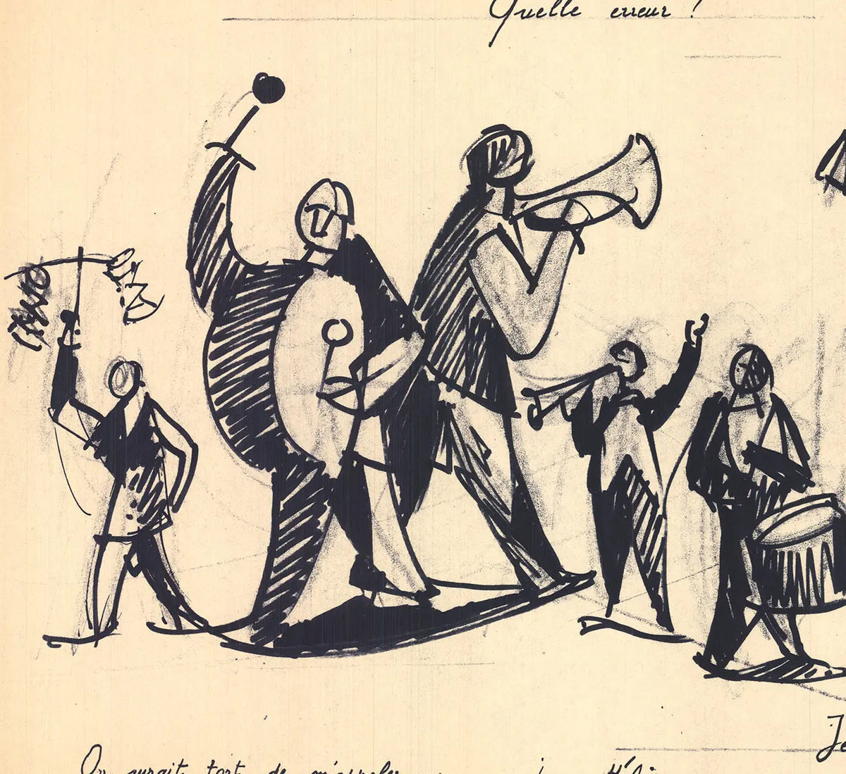 Original 1968 French student protest lithograph political poster by unknown artist, featuring bold protest imagery and historical design.