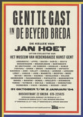 Vintage 1994 Museum of Contemporary Art Ghent lithograph poster featuring abstract artwork by an unknown artist.