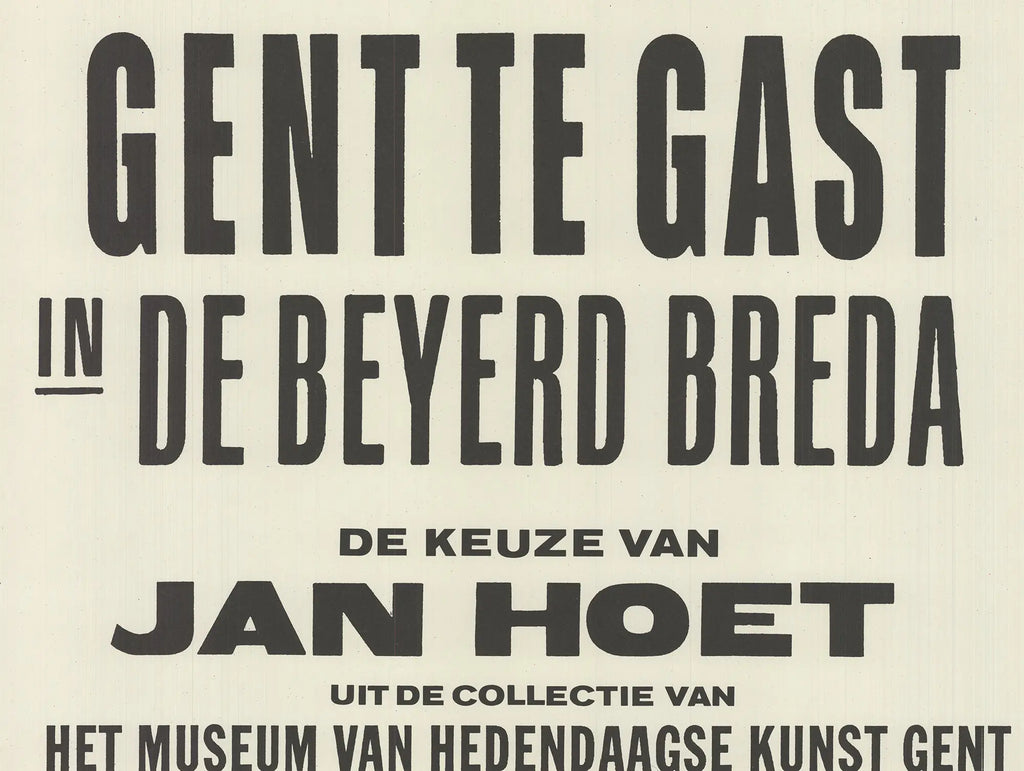 Vintage 1994 Museum of Contemporary Art Ghent lithograph poster by unknown artist, featuring abstract artwork from the exhibition.