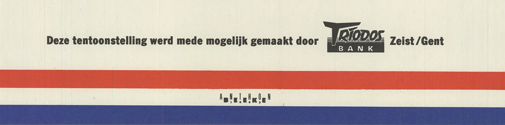 Vintage 1994 Museum of Contemporary Art Ghent exhibition lithograph poster featuring abstract artwork by an unknown artist.