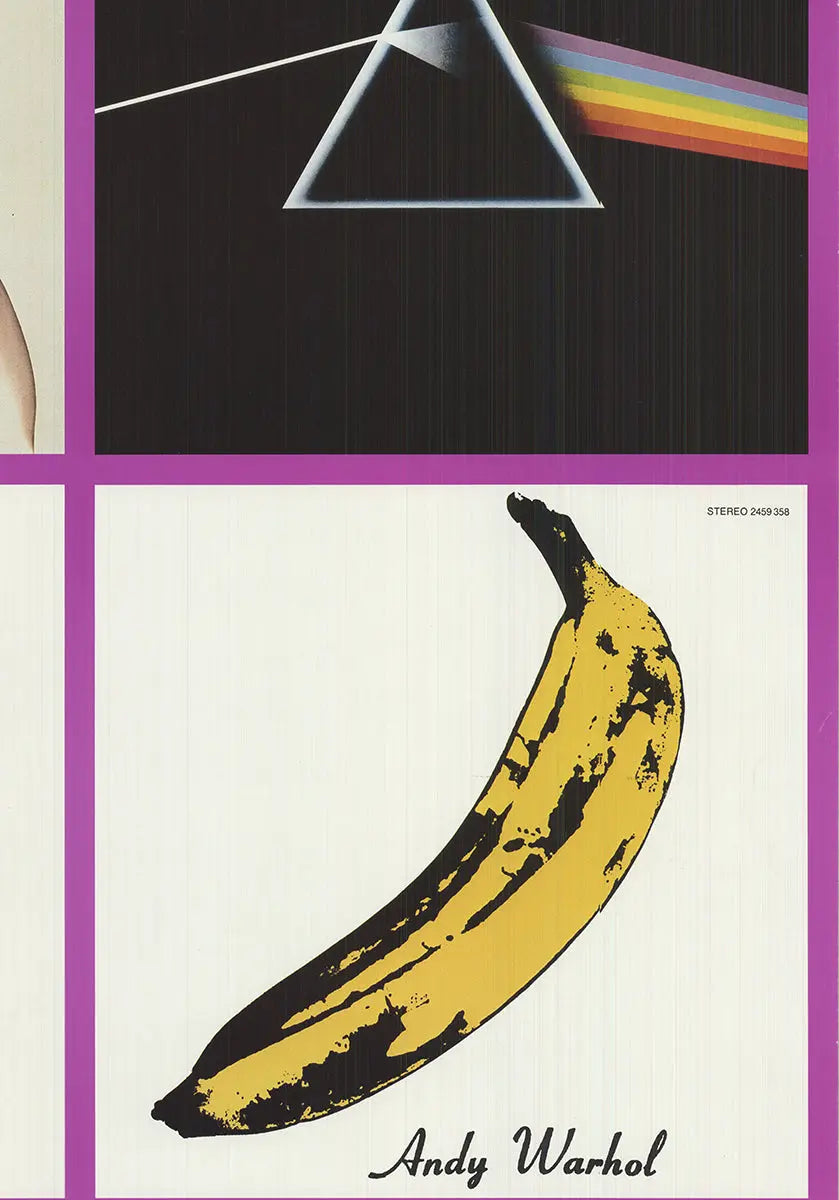 Vintage-style album cover lithograph poster featuring 1950s-1980s music album artwork, artist unknown, offset print design.