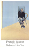 Francis Bacon Seated Man 1984 art exhibition poster, offset lithograph featuring a haunting portrait by Francis Bacon.