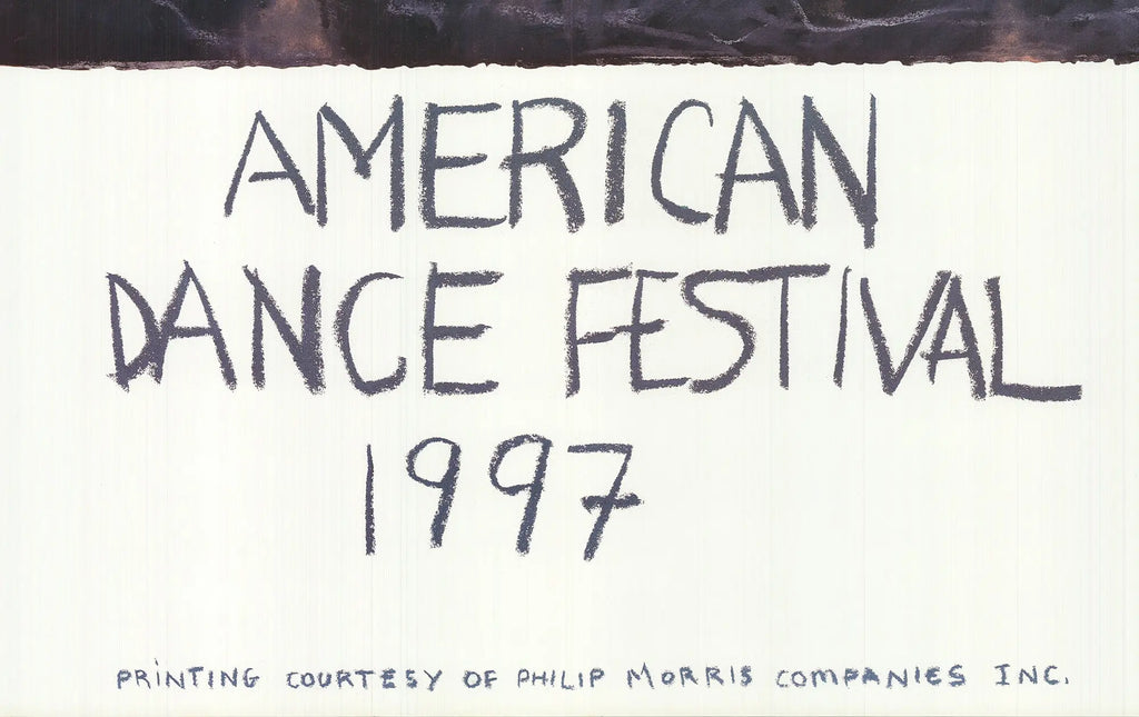 Original Jennifer Bartlett American Dance Festival 1997 offset lithograph art poster showcasing vibrant abstract dance imagery