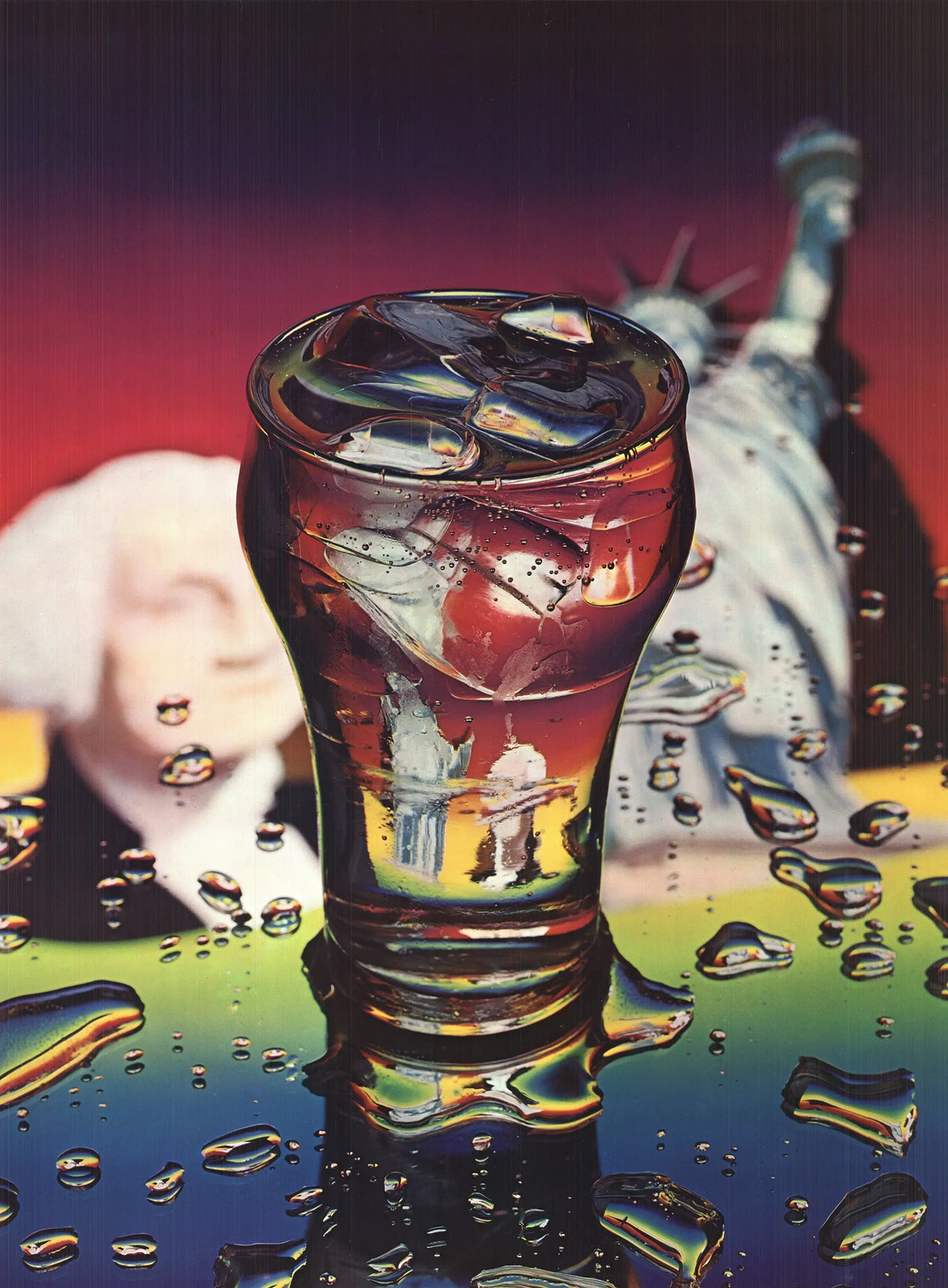 Ben Schonzeit Yankee Flame 1976 original exhibition offset lithograph poster featuring vibrant flame artwork and bold design.