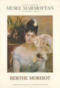 Berthe Morisot portrait of Madame Hubbard 1990 exhibition art poster showcasing a classic impressionist painting by Berthe Morisot.