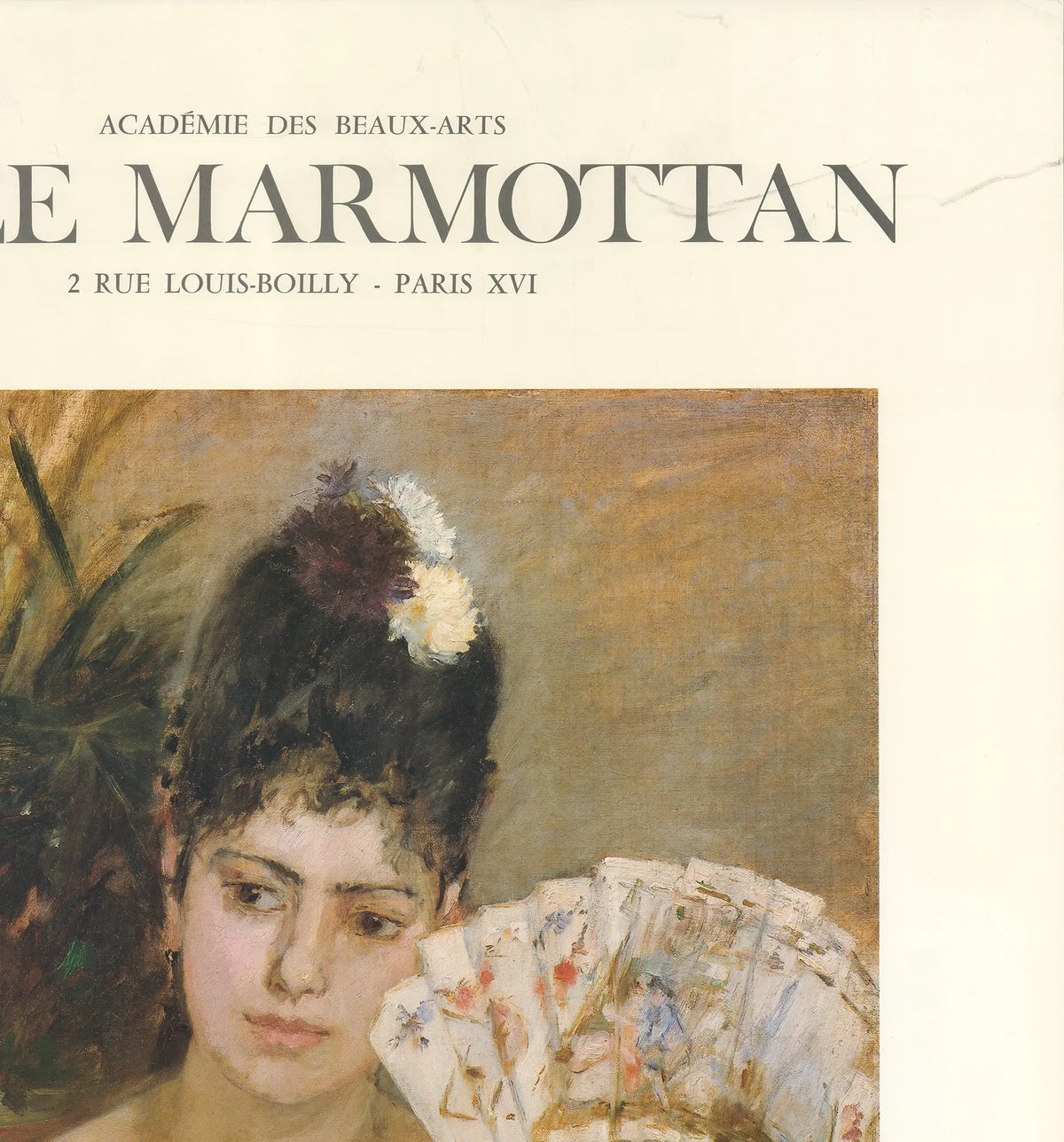 Berthe Morisot Portrait of Madame Hubbard art poster from 1990 exhibition, showcasing impressionist painting style.