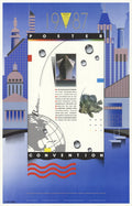 Original offset lithograph art print of the Bob Helsey 1987 poster from the convention, featuring vibrant vintage artwork.
