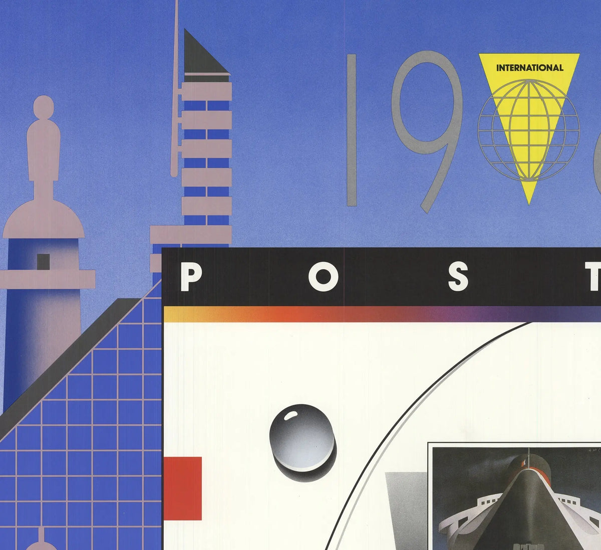 Original 1987 Bob Helsey poster lithograph art print from the convention, featuring vibrant offset lithograph details.