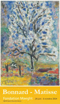 Pierre Bonnard L'Amandier en Fleurs art poster featuring floral artwork from the Fondation Maeght exhibition.