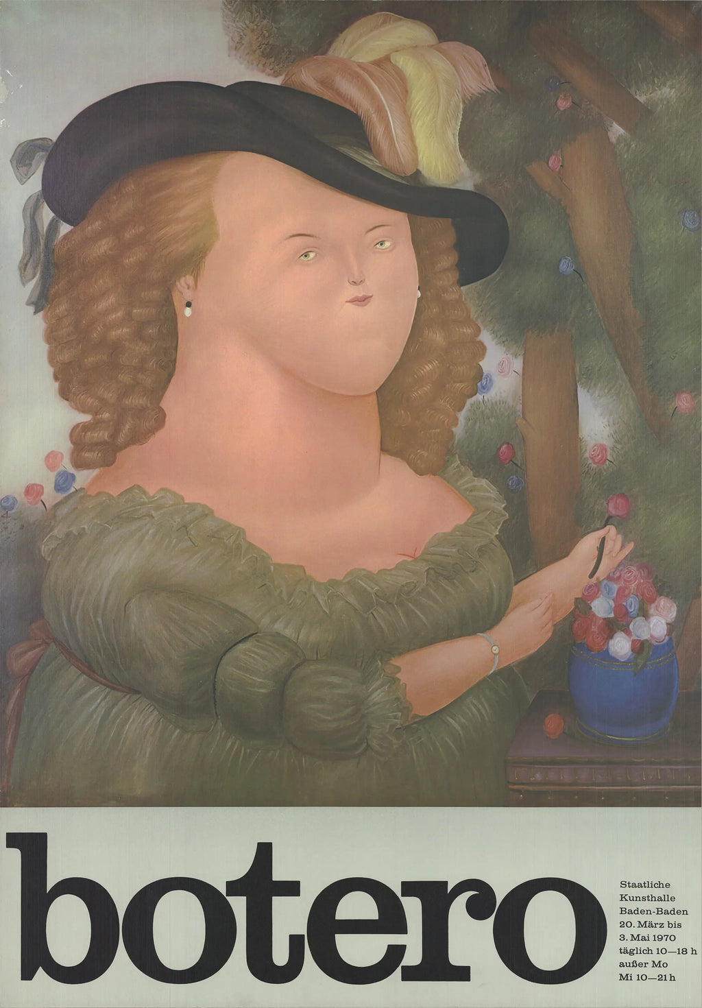 Fernando Botero Marie Antoinette 1970 lithograph art poster featuring Botero's distinctive artistic style and vivid colors.