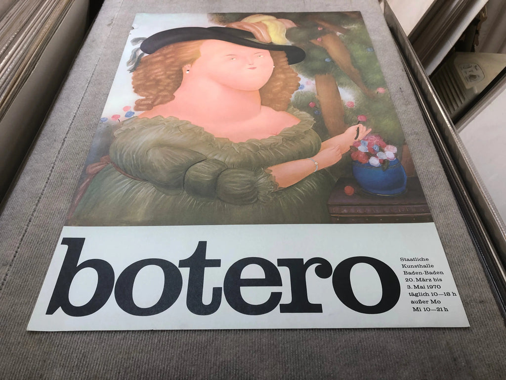 Fernando Botero Marie Antoinette 1970 exhibition offset lithograph art poster, featuring Botero's signature style and vibrant portrait details.