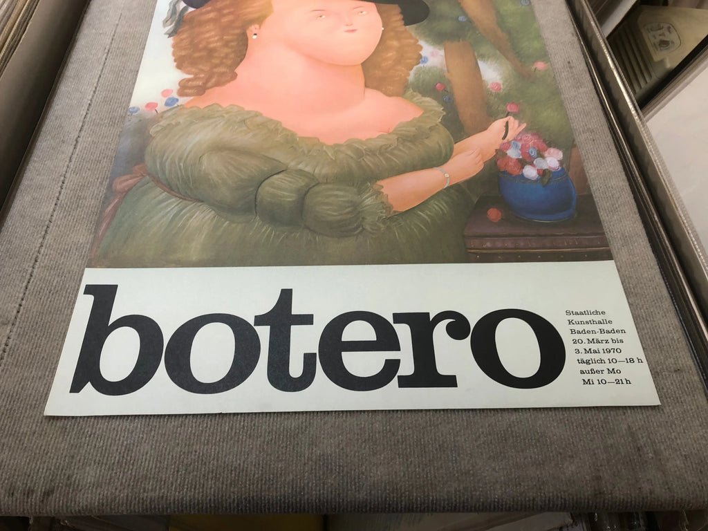 Fernando Botero Marie Antoinette 1970 exhibition offset lithograph art poster showcasing Botero's signature style and vibrant colors.