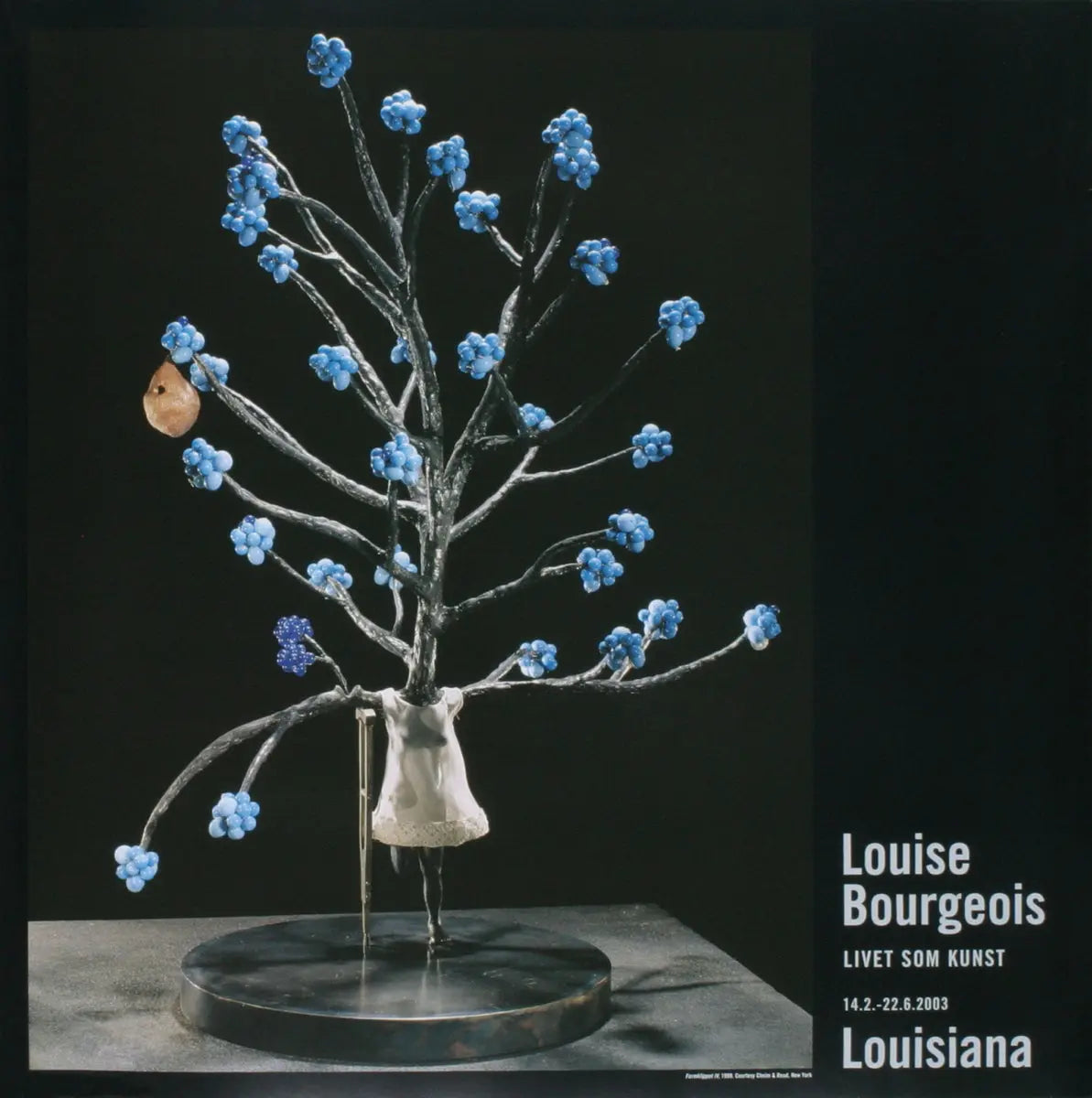 Louise Bourgeois Formklippet IV 2003 art poster from Louisiana Museum exhibition, featuring abstract sculpture details.