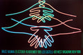 Bruce Nauman Big Welcome 1985 Leo Castelli Exhibition art poster showcasing bold graphic design and contemporary artwork.