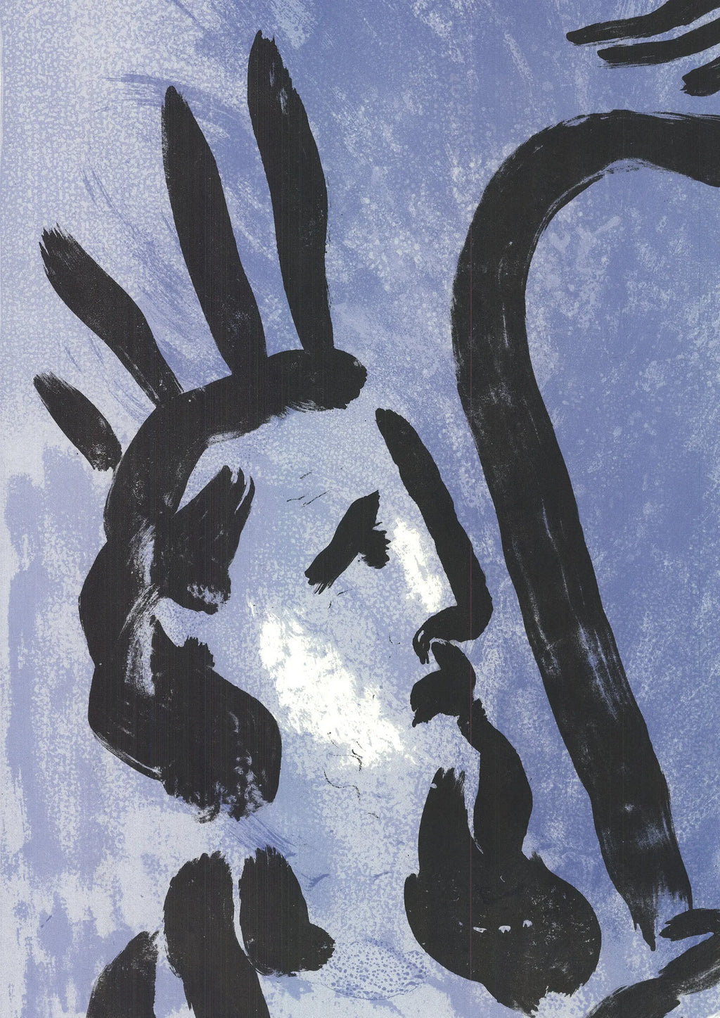 Vintage lithograph art poster of Marc Chagall's Moses and the Tablets, 1960, showcasing vibrant colors and detailed biblical imagery.
