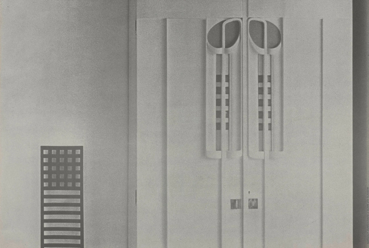 Vintage Charles Rennie Mackintosh Edinburgh Festival 1968 exhibition poster featuring artwork and design by Charles Rennie Mackintosh.