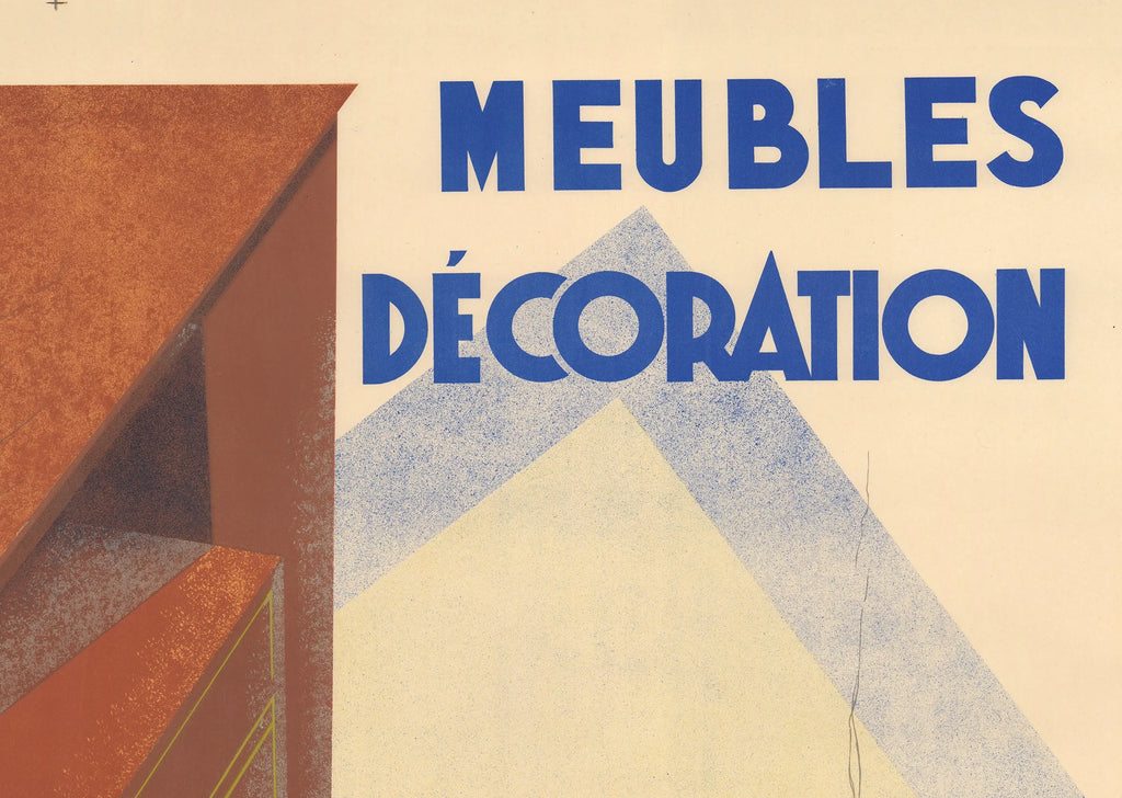 Charles Villot Grand Pasteur 1935 Art Deco lithograph poster featuring bold geometric design and vintage typography.