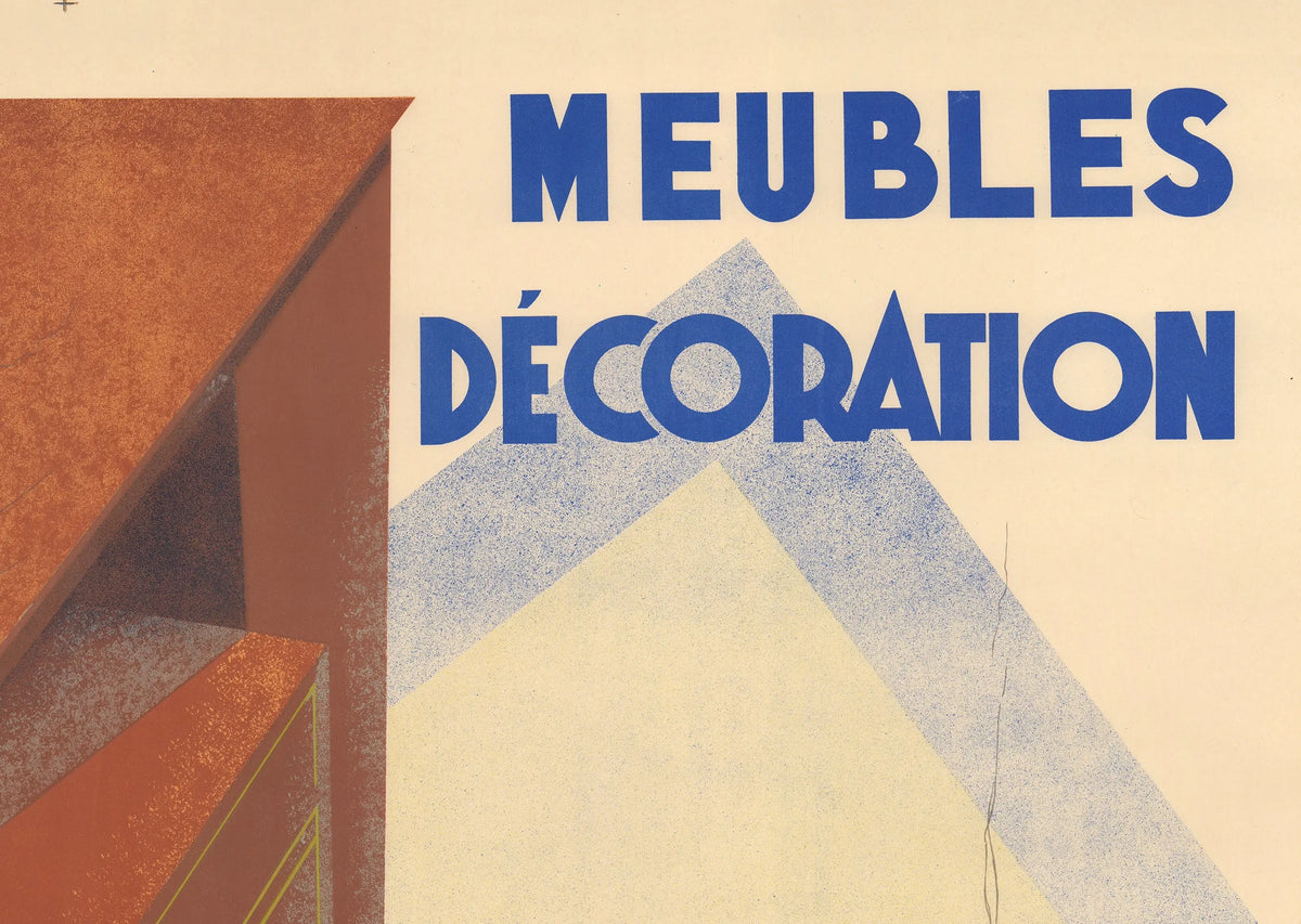Charles Villot Grand Pasteur 1935 Art Deco lithograph poster featuring bold geometric design and vintage typography.