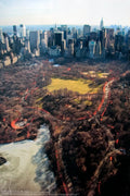 Offset lithograph print of Christo Javacheff's The Gates Project Photo #25 from 2005, depicting outdoor art installation