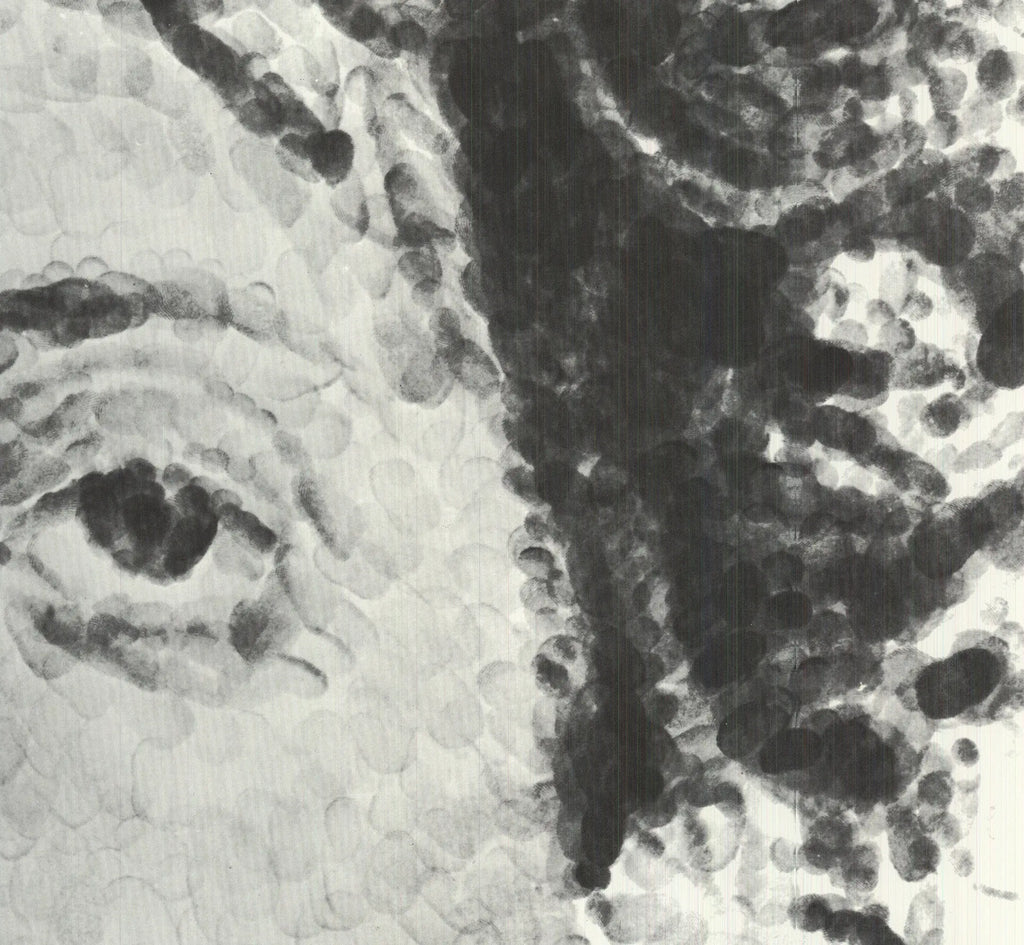 Large Chuck Close poster featuring Phil Fingerprint artwork from the 1981 Whitney Museum exhibition.