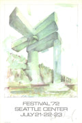 Signed Claes Oldenburg giant faucet 1972 offset lithograph poster featuring bold, colorful artwork of a large faucet.