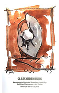 Claes Oldenburg Study for Standing Baseball Mitt 1976 exhibition poster, featuring a detailed sketch of a large baseball mitt.