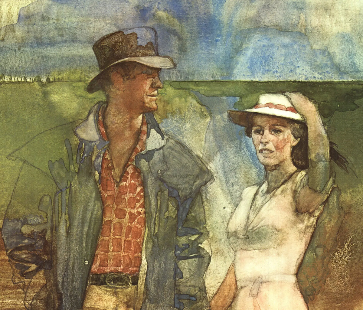 Daniel Schwartz A Town Like Alice 1981 Masterpiece Theatre exhibition poster featuring artwork from the classic television adaptation.