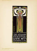 Art Nouveau stone lithograph by Glasgow Fine Arts McNairl, 1897, featuring intricate design and vintage print style from Das Moderne Plakat.