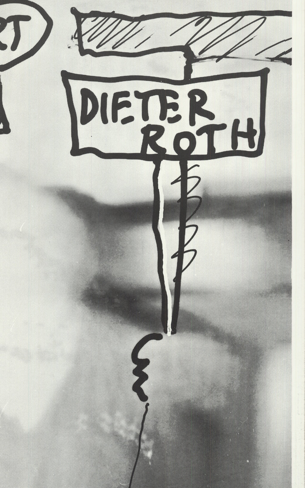 Dieter Roth Graphics and Books Exhibition offset lithograph art poster showcasing abstract designs and bold typography.