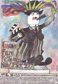 Offset lithograph poster by Eduardo Munoz Bachs for Havana Film Festival 2001, featuring vibrant artistic design and festival imagery.