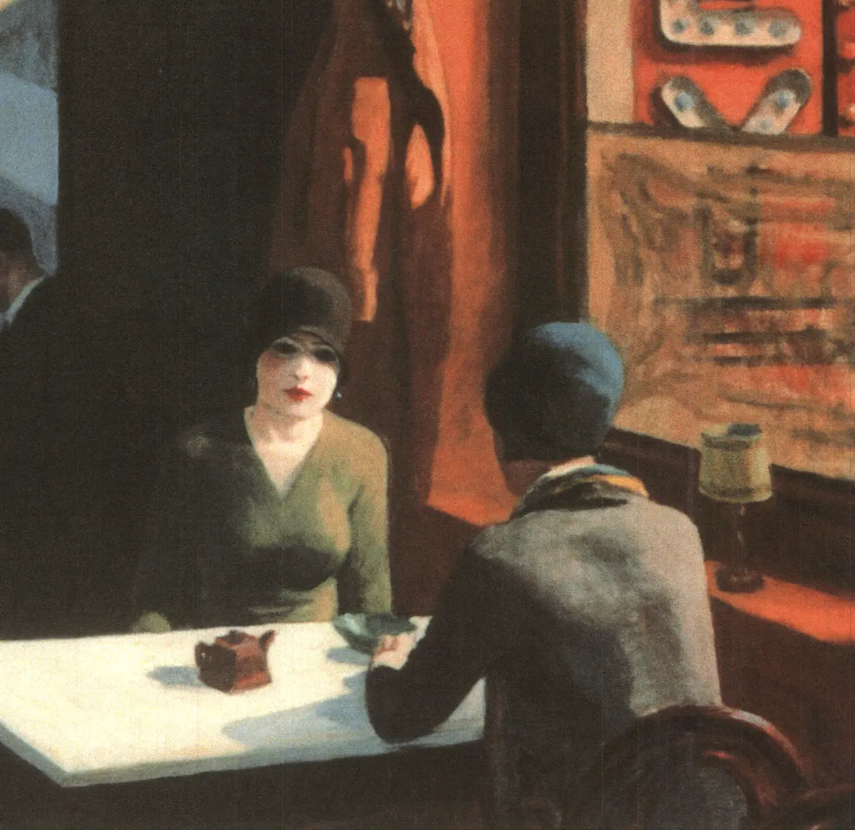 Edward Hopper Chop Suey 1996 offset lithograph fine art print showing a diner scene with figures at a table and interior details.